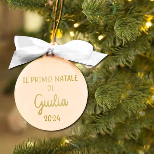 Palla di Natale in legno Il mio primo Natale