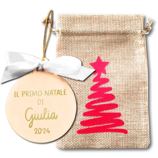 Palla di Natale in legno Il mio primo Natale