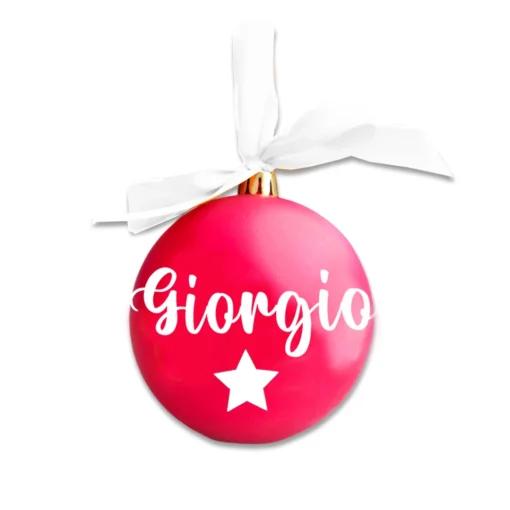 Pallina di Natale personalizzata con nome e stellina