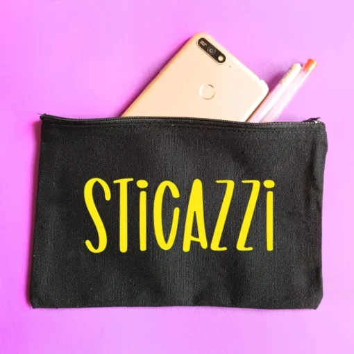 Pochette Multiuso con Scritta Sticazzi