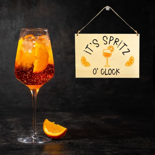 Cartello in legno It's Spritz O' Clock