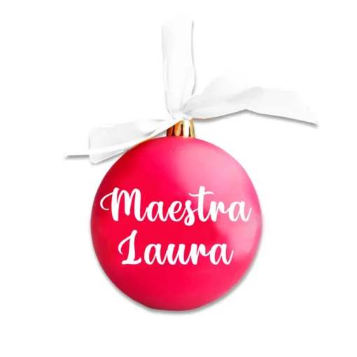 Pallina di Natale personalizzata con nome della Maestra